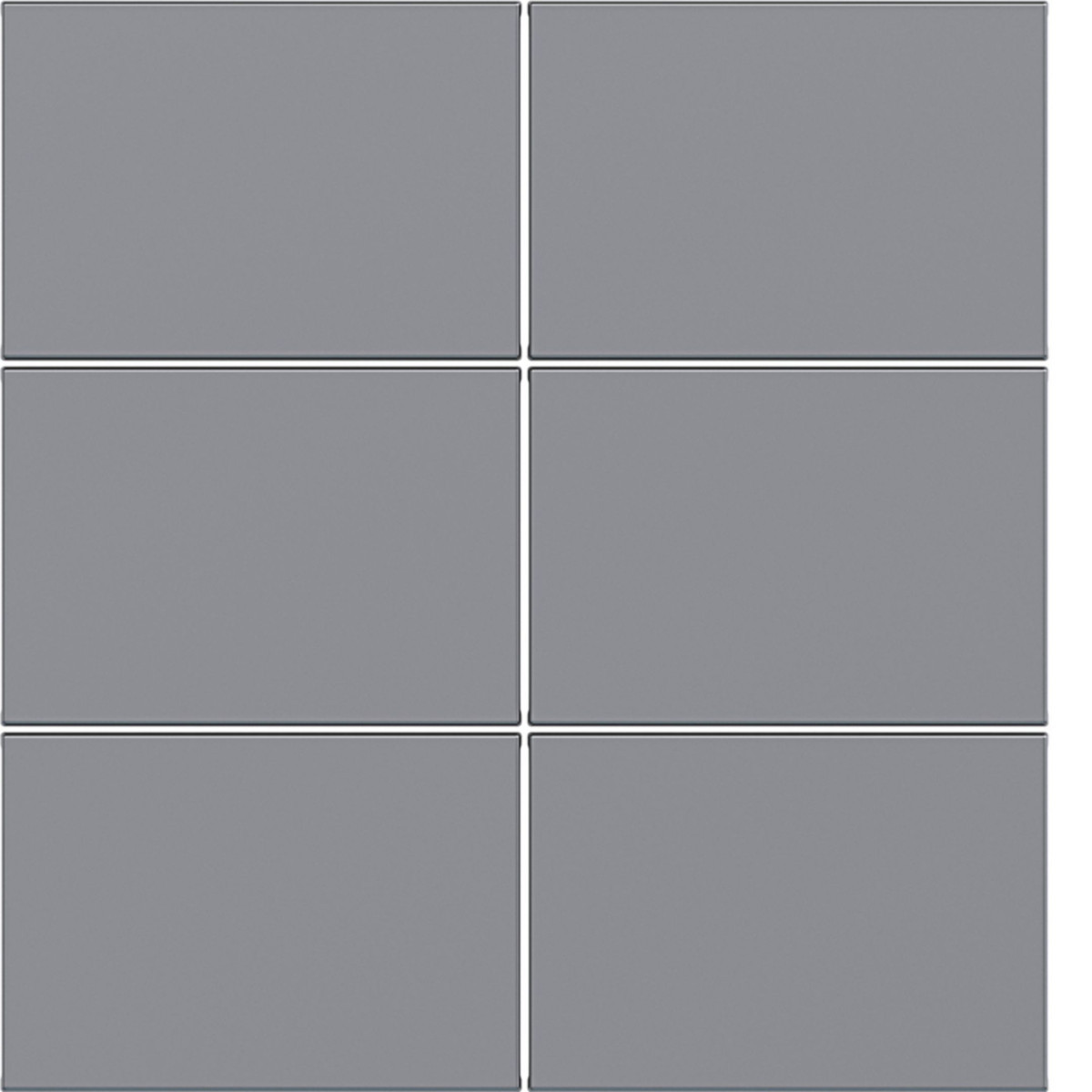 Hager A.x/C.x Afdekking KNX drukknop, 6-voudig, A.X/C.X, titaan