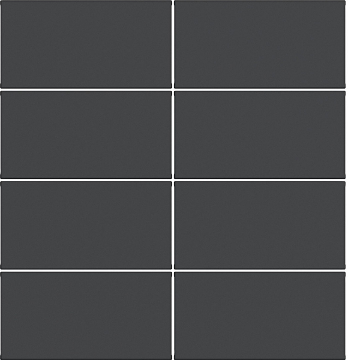 Hager A.x/C.x Afdekking KNX drukknop, 8-voudig, A.X/C.X, nachtzwart mat