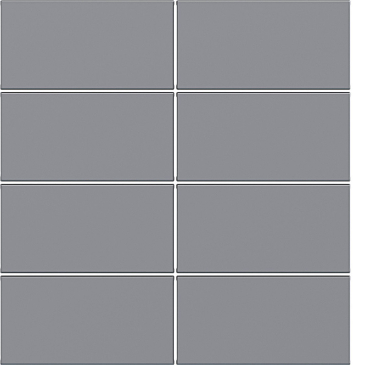 Hager A.x/C.x Afdekking KNX drukknop, 8-voudig, A.X/C.X, titaan