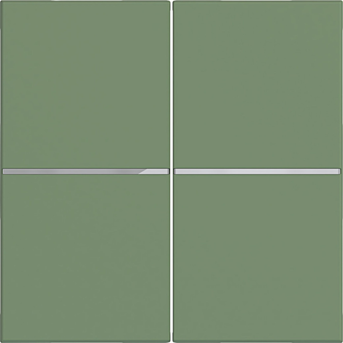 Hager A.x/C.x Afdekking Voor drukknop, 2-voudig, A.X/C.X, aloe, mat
