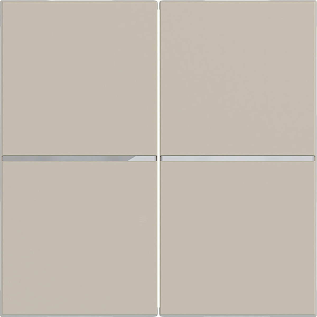 Hager A.x/C.x Afdekking Voor drukknop, 2-voudig, A.X/C.X, sand, mat