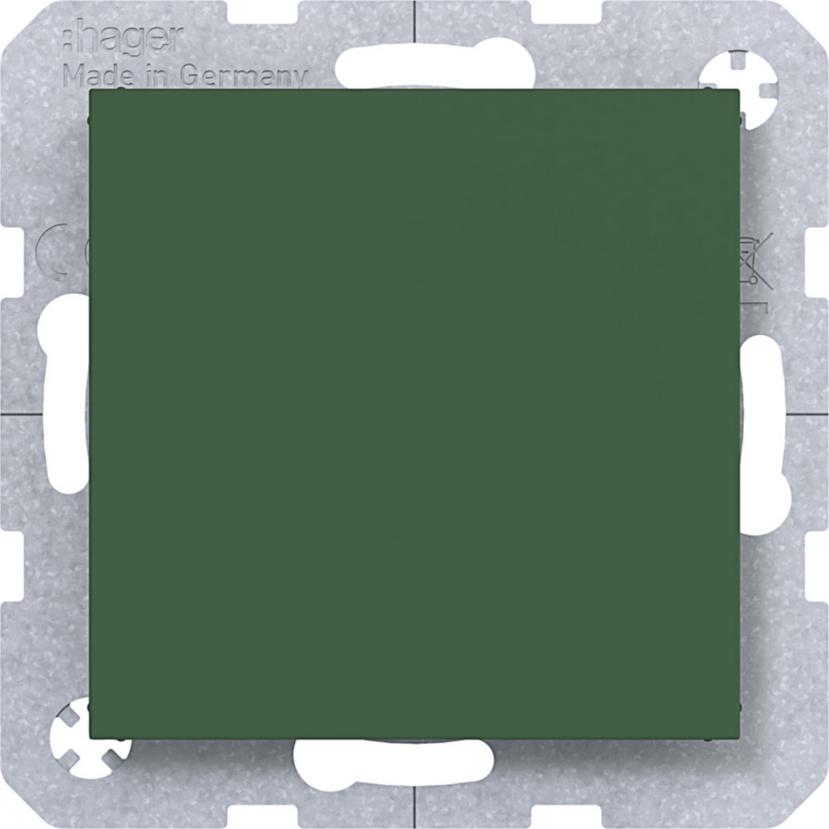 Hager A.x/C.x Blindplaat Met centraalplaat, A.X/C.X, forest, mat