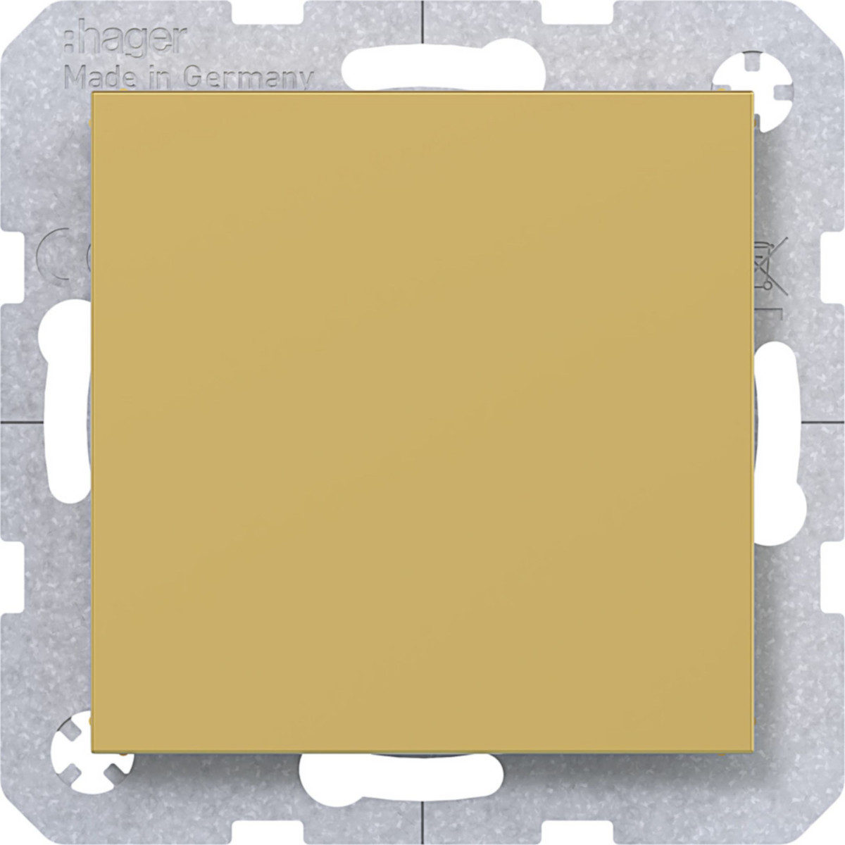 Hager A.x/C.x Blindplaat Met centraalplaat, A.X/C.X, gold, metalic