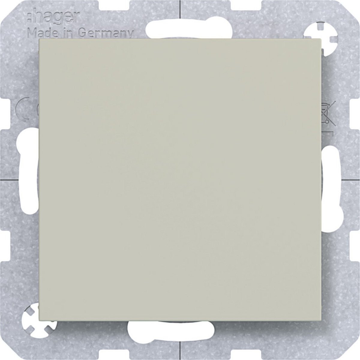 Hager A.x/C.x Blindplaat Met centraalplaat, A.X/C.X, pebble, mat