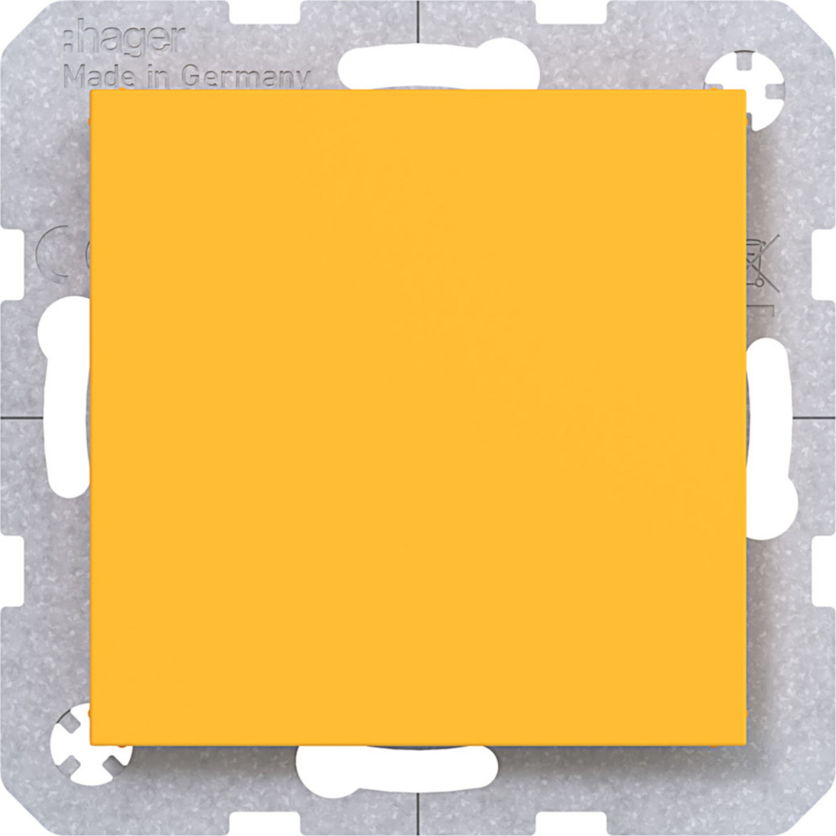 Hager A.x/C.x Blindplaat Met centraalplaat, A.X/C.X, saffron, mat