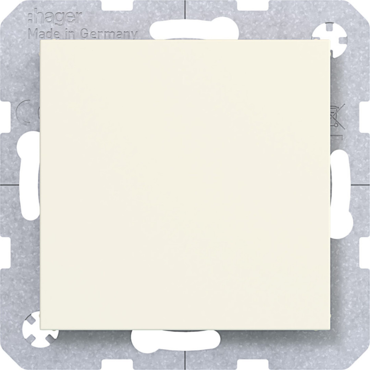 Hager A.x/C.x Blindplaat Met centraalplaat, A.X/C.X, shell, mat
