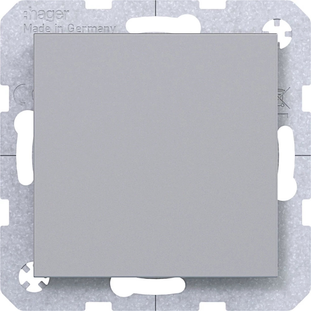 Hager A.x/C.x Blindplaat Met centraalplaat, A.X/C.X, titaan