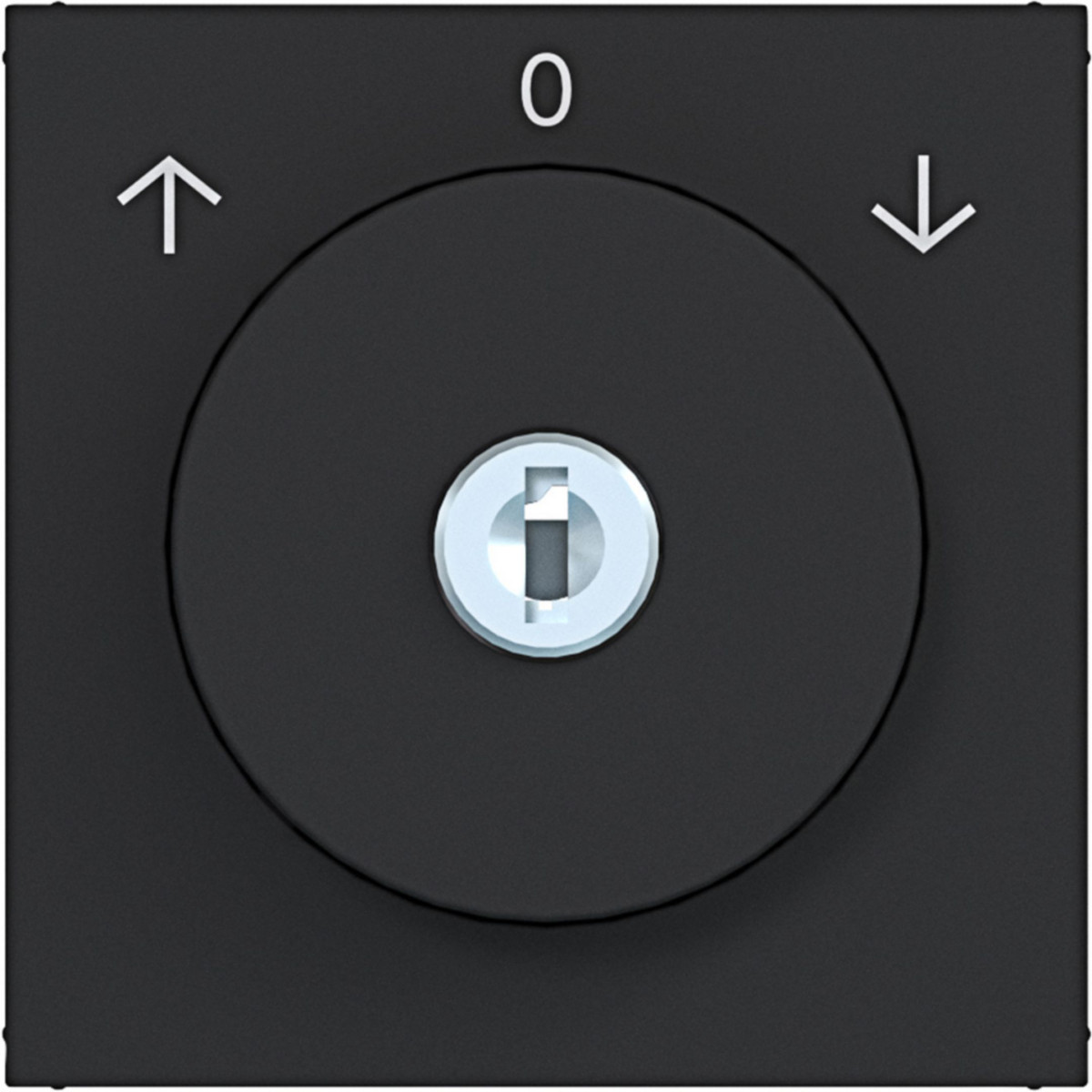 Hager A.x/C.x Centr.PL. jaloezieschakelaar sleutel verw. 0-positie A.X/C.X zwart mat