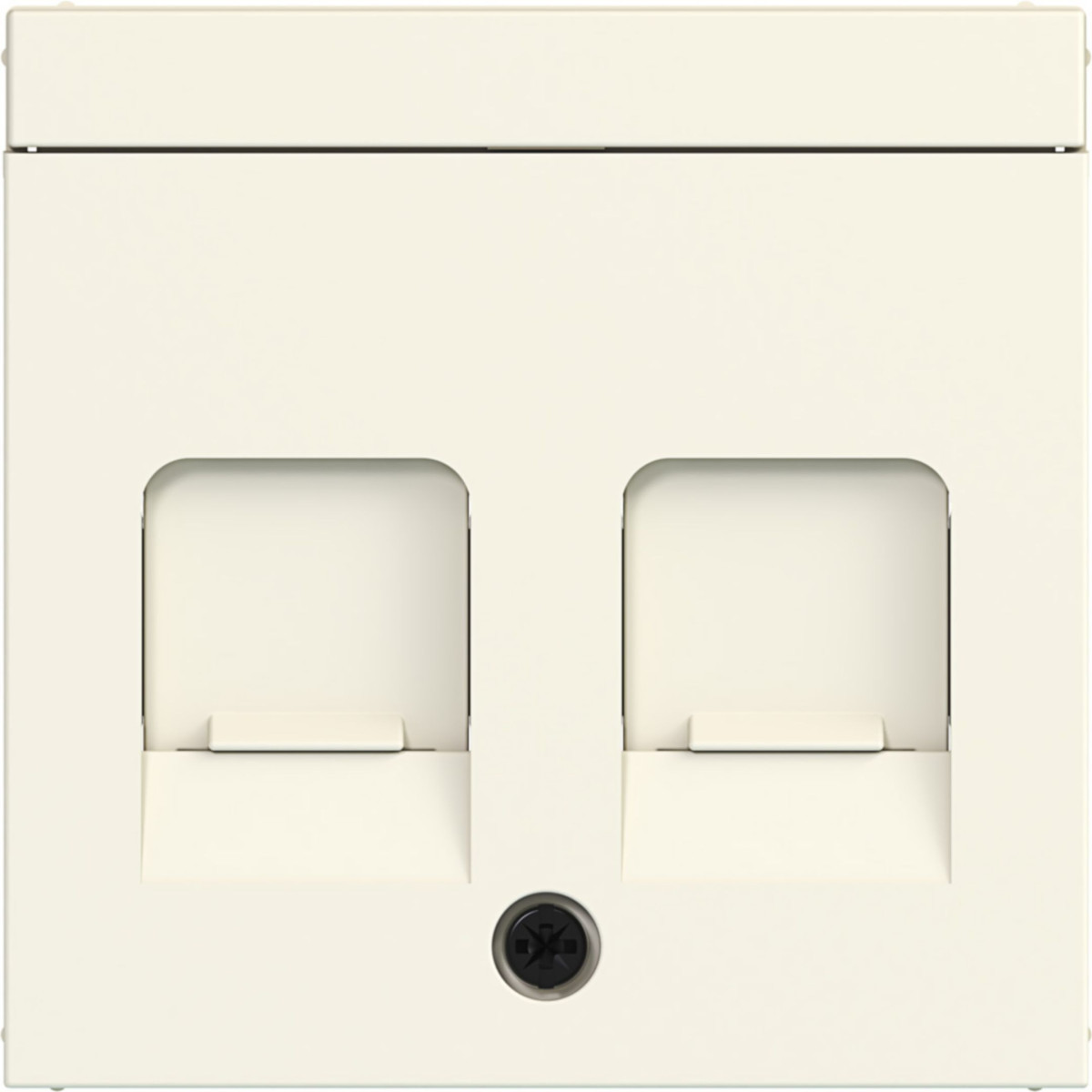 Hager A.x/C.x Centr.PL. keystone 2-V, stofbescherming, tekstv., A.X/C.X, shell, mat