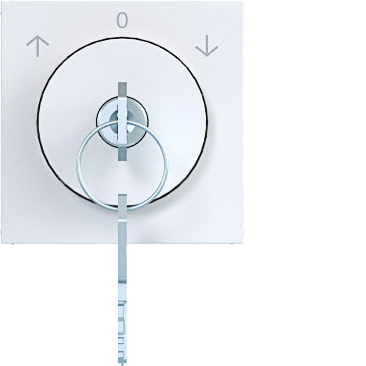 Hager A.x/C.x Centr.PL. sleutelsch. vergr., sleutel verw. 0-pos. A.X/C.X wit GLZ.