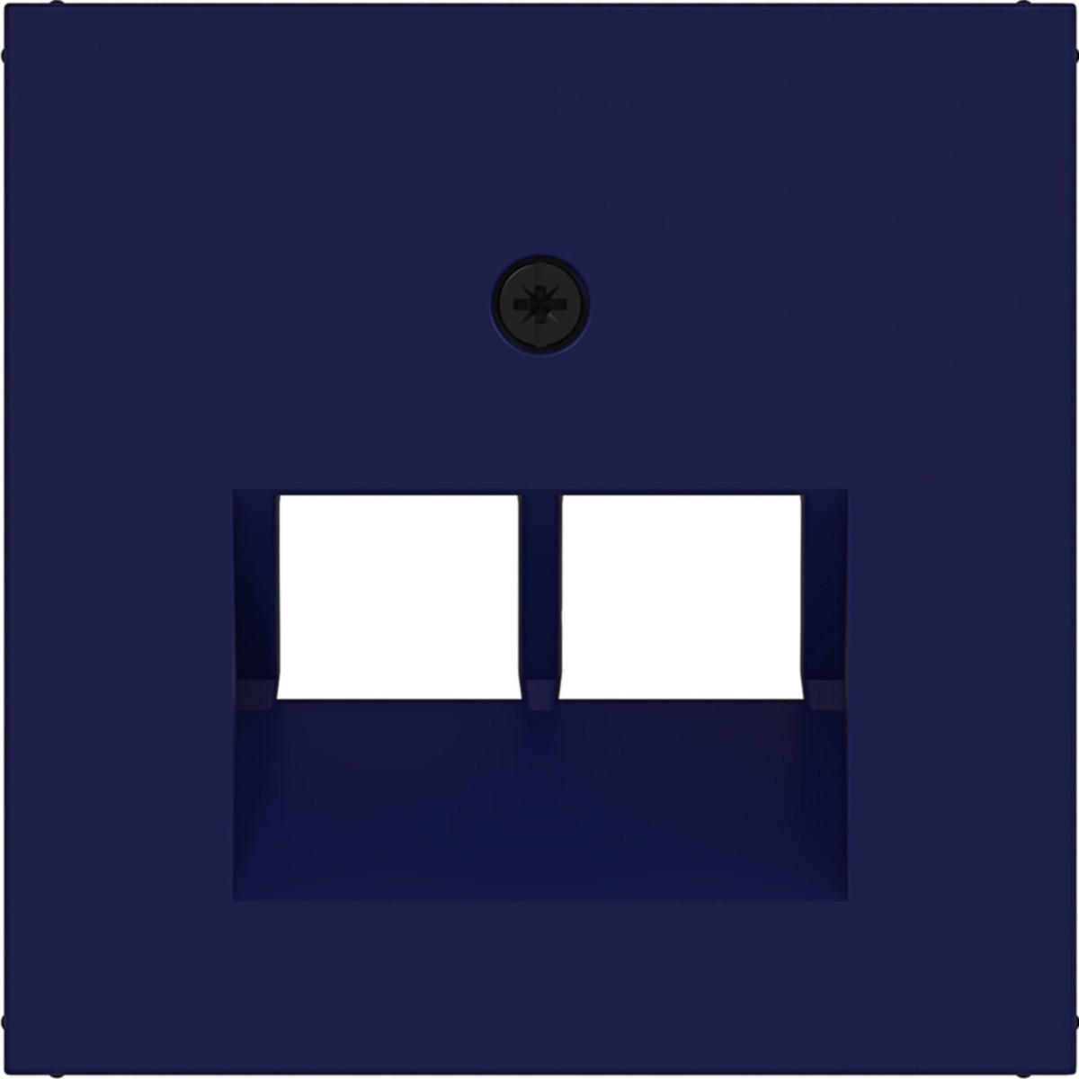 Hager A.x/C.x Centr.PL. voor datadoos 2-V, schuine uitgang, A.X/C.X, ocean,halfgl