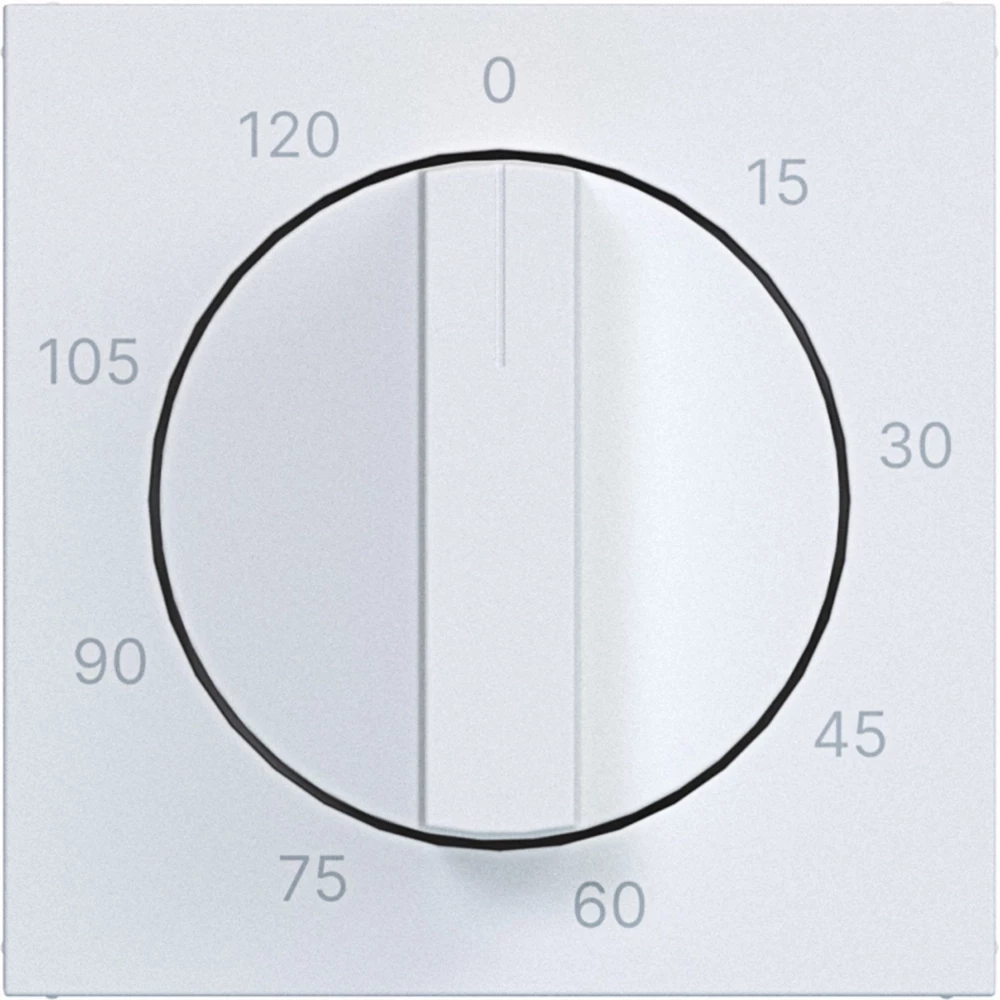 Hager A.x/C.x Centr.PL. voor mechan. tijdschakelklok 0-120 min., A.X/C.X, wit mat