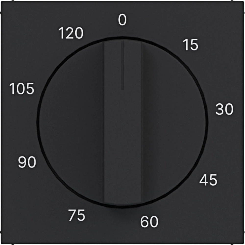 Hager A.x/C.x Centr.PL. voor mechan. tijdschakelklok 0-120 min., A.X/C.X, ZW. mat