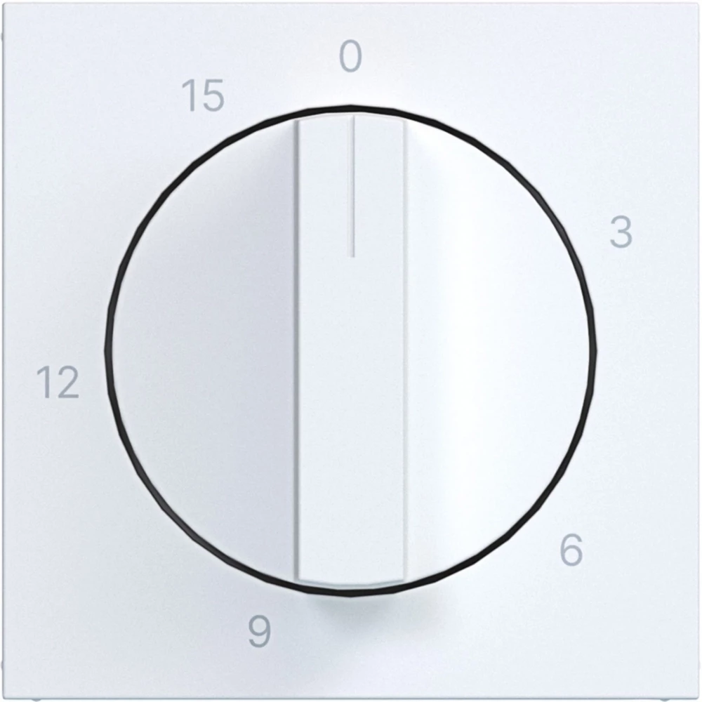 Hager A.x/C.x Centr.PL. voor mechanische tijdschakelklok 0-15 min., A.X/C.X, wit mat