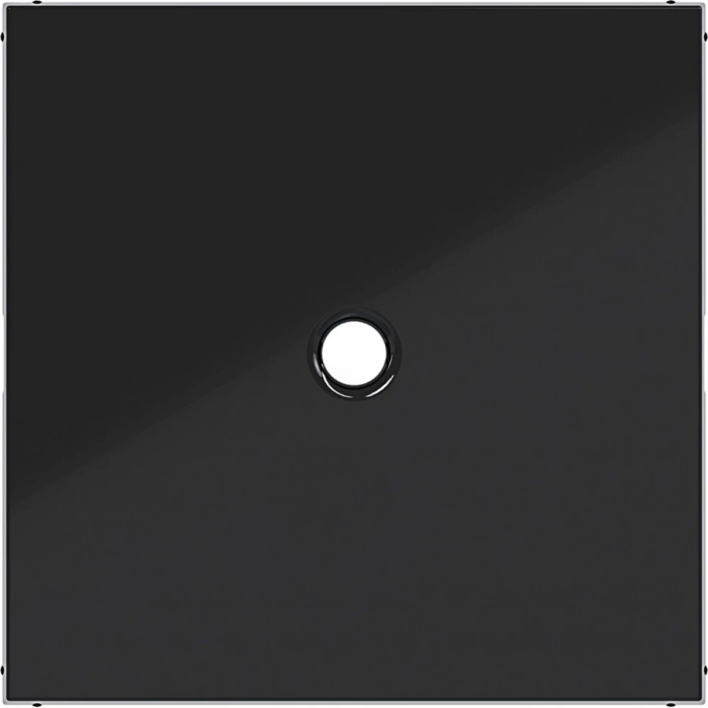 Hager A.x/C.x Centr.PL. voor schakelaar/impulsdrukker met trekk., A.X/C.X, zwart GL.