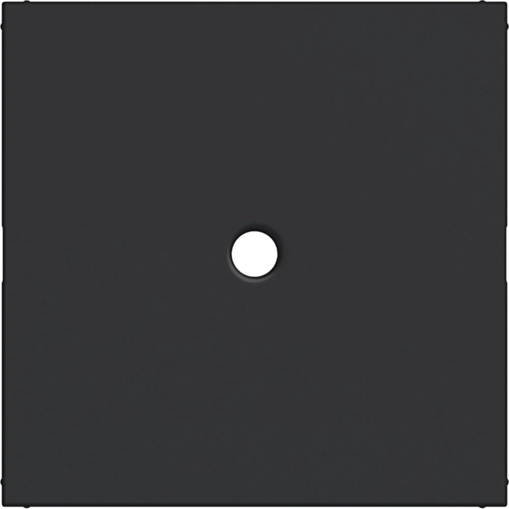 Hager A.x/C.x Centr.PL. voor schakelaar/impulsdrukker met trekk., A.X/C.X, zwart mat