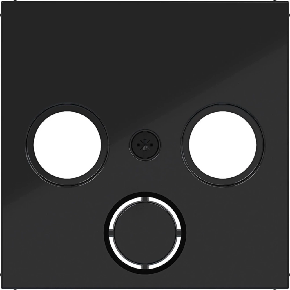 Hager A.x/C.x Centraalpl Antennecontactdoos 2/3-gaats, uitbr., A.X/C.X, zwart GL.