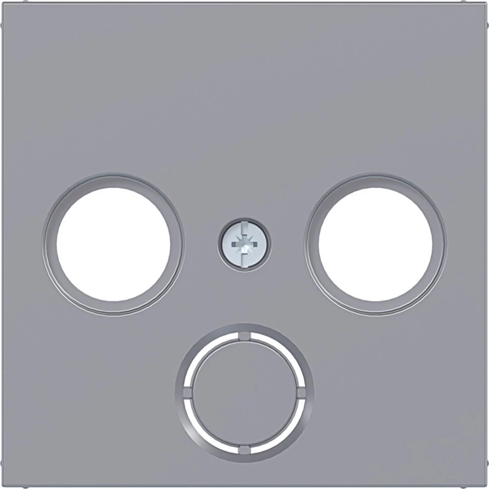 Hager A.x/C.x Centraalpl Antennecontactdoos 2/3-gaats, uitbreekb., A.X/C.X, titaan