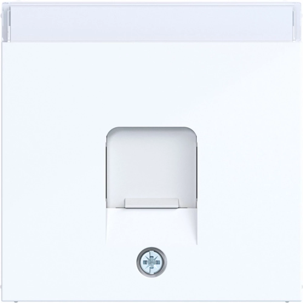 Hager A.x/C.x Centraalpl Keystone 1-V, stofbescherming, tekstveld, A.X/C.X wit GLZ.