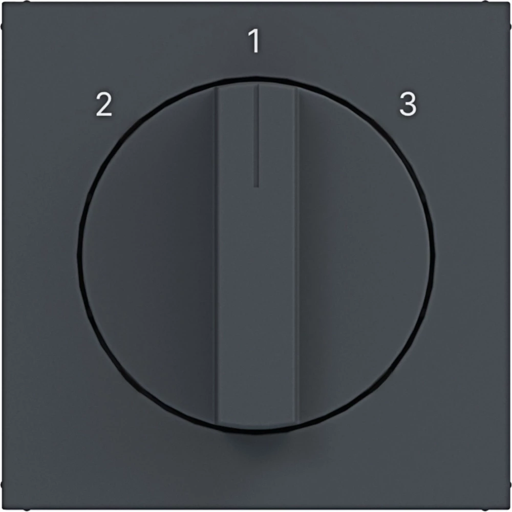 Hager A.x/C.x Centraalplaat 3-standenschakelaar, A.X/C.X, antraciet