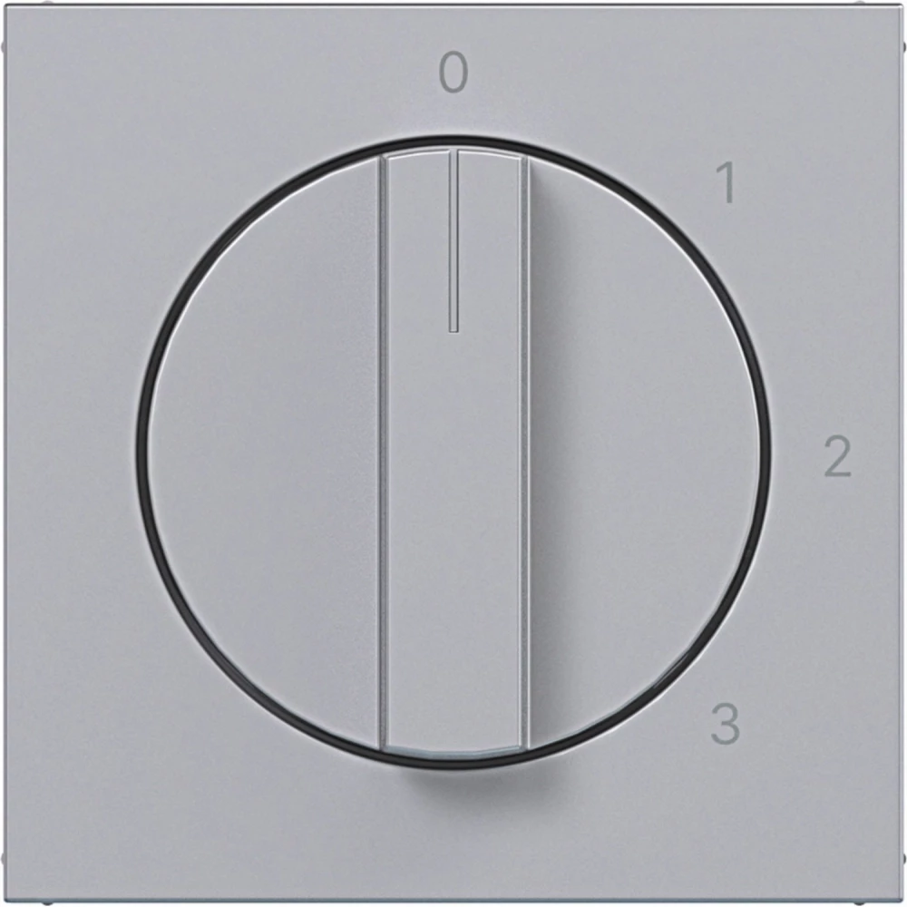 Hager A.x/C.x Centraalplaat 3-standenschakelaar, neutrale positie, A.X/C.X titaan