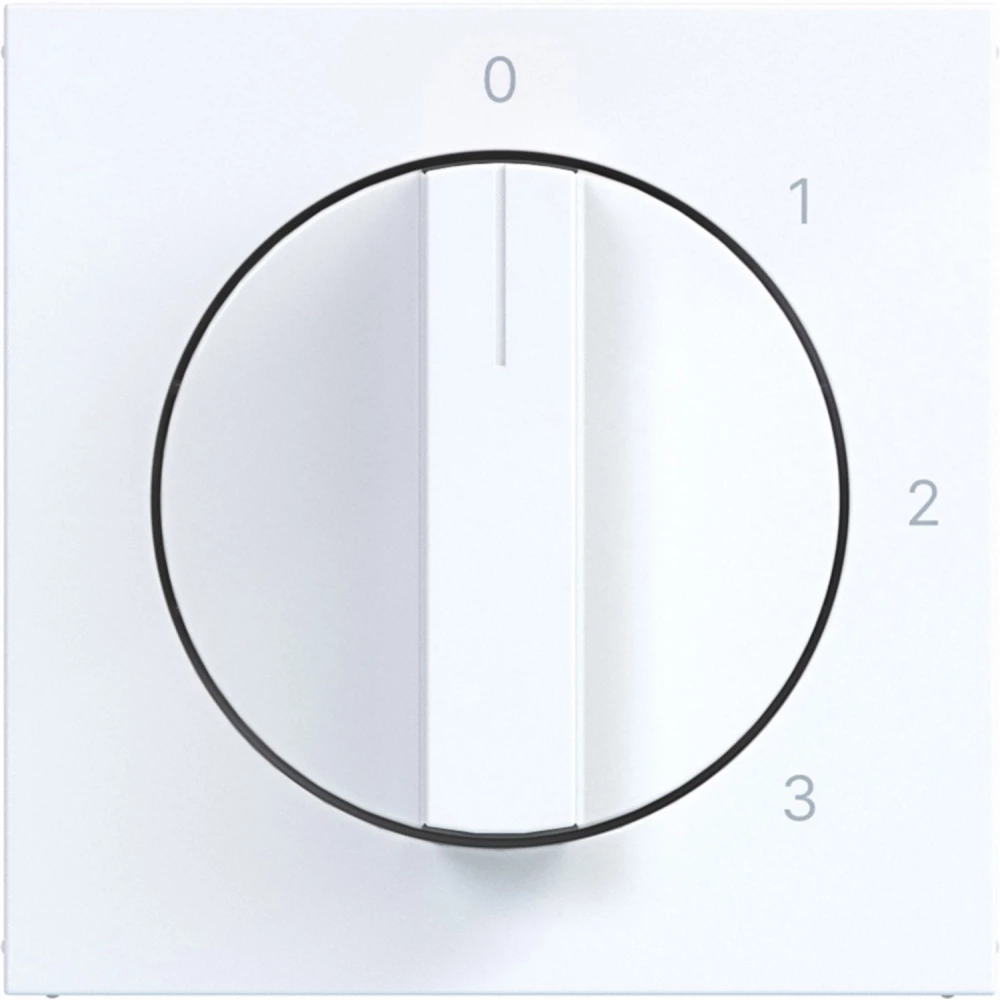 Hager A.x/C.x Centraalplaat 3-standenschakelaar, neutrale positie, A.X/C.X wit GLZ.