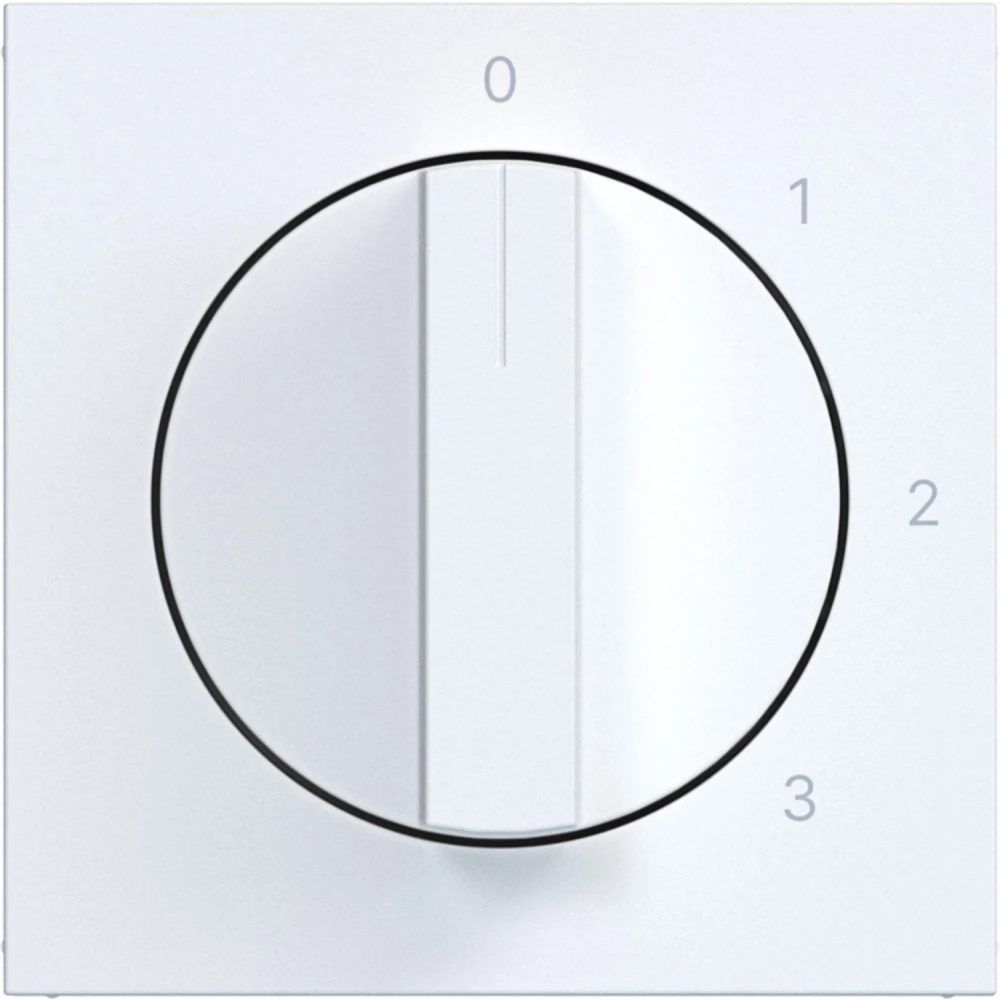 Hager A.x/C.x Centraalplaat 3-standenschakelaar, neutrale positie, A.X/C.X wit mat