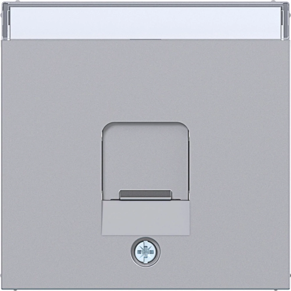 Hager A.x/C.x Centraalplaat Keystone 1-V, stofbescherming, tekstveld, A.X/C.X titaan