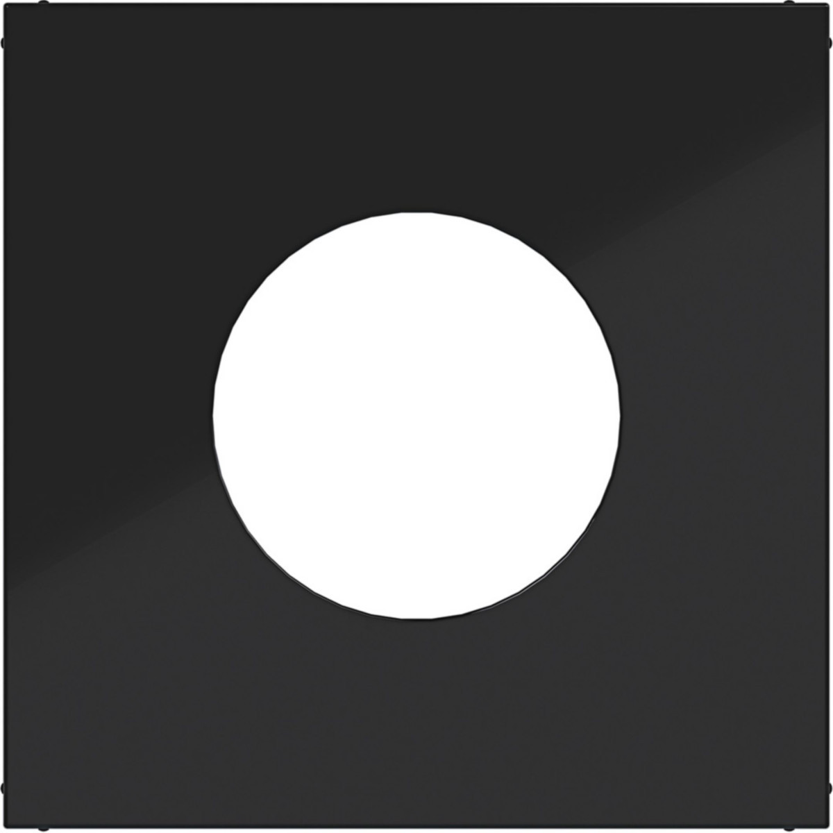 Hager A.x/C.x Centraalplaat Voor drukknop/lichtsignaal e10, A.X/C.X, nachtzwart GLZ.