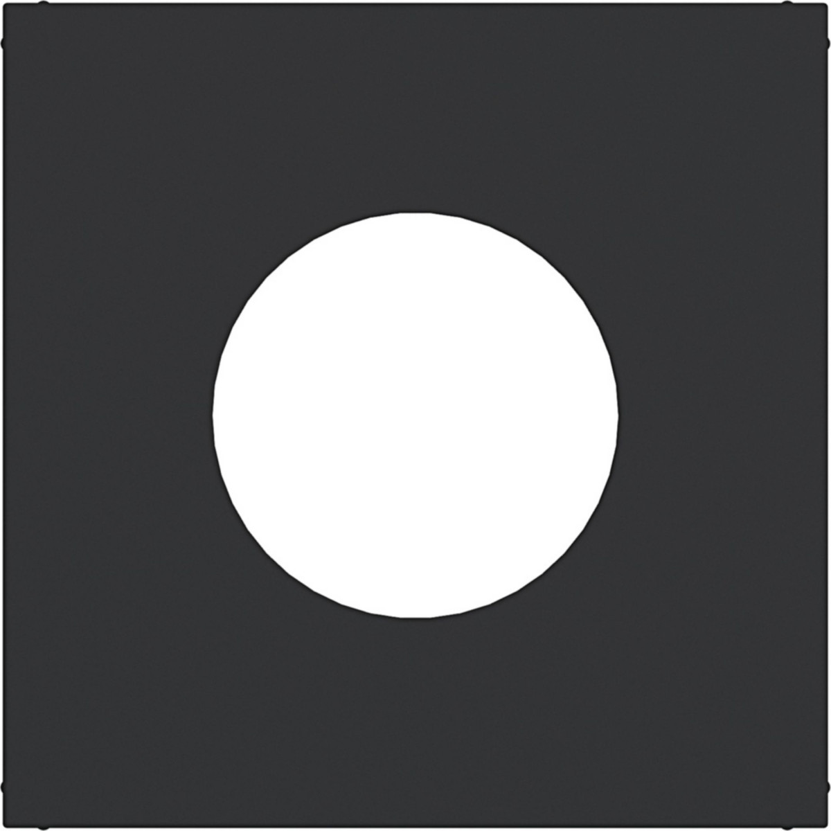 Hager A.x/C.x Centraalplaat Voor drukknop/lichtsignaal e10, A.X/C.X, nachtzwart mat