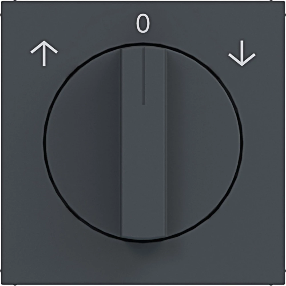 Hager A.x/C.x Centraalplaat Voor jaloezie-draaischakelaar, A.X/C.X, antraciet