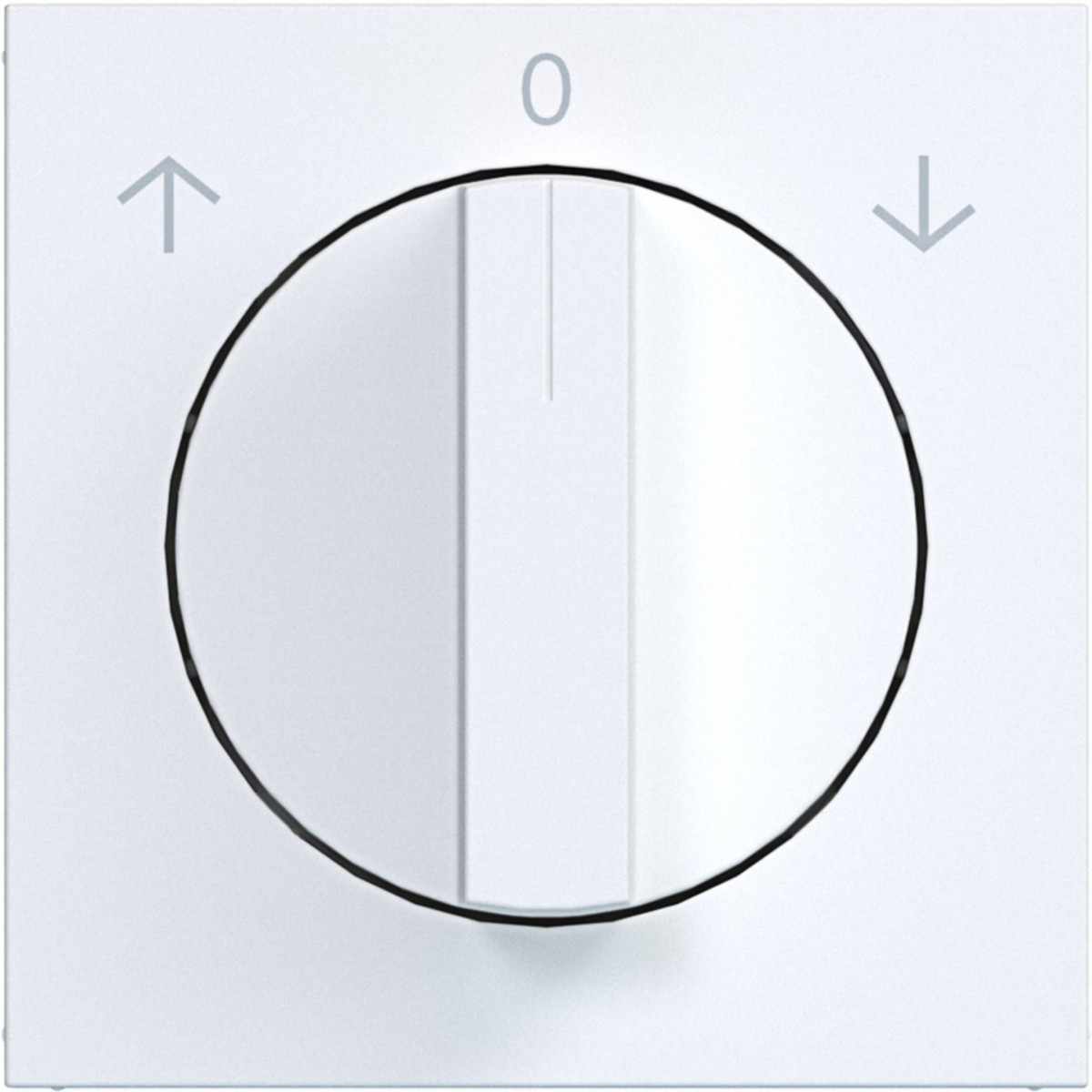 Hager A.x/C.x Centraalplaat Voor jaloezie-draaischakelaar, A.X/C.X lichtwit mat