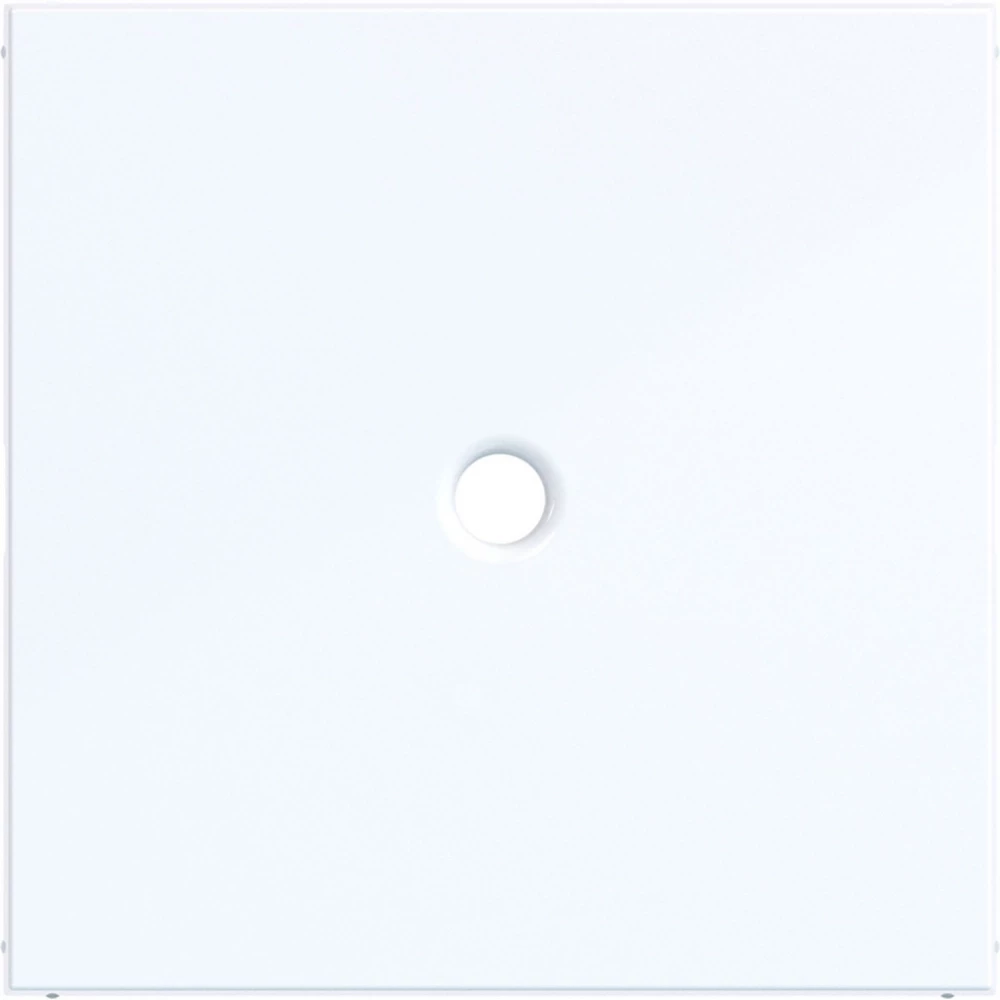 Hager A.x/C.x Centraalplaat Voor schakelaar/impulsdr. met trekk., A.X/C.X, wit GLZ.