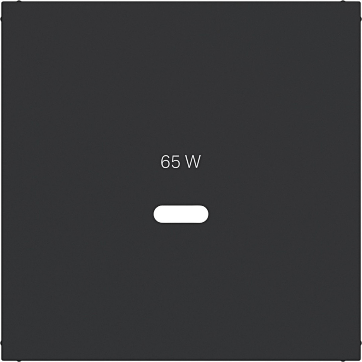 Hager A.x/C.x Centraalplaat Voor usb-C-contactdoos, A.X/C.X, nachtzwart mat