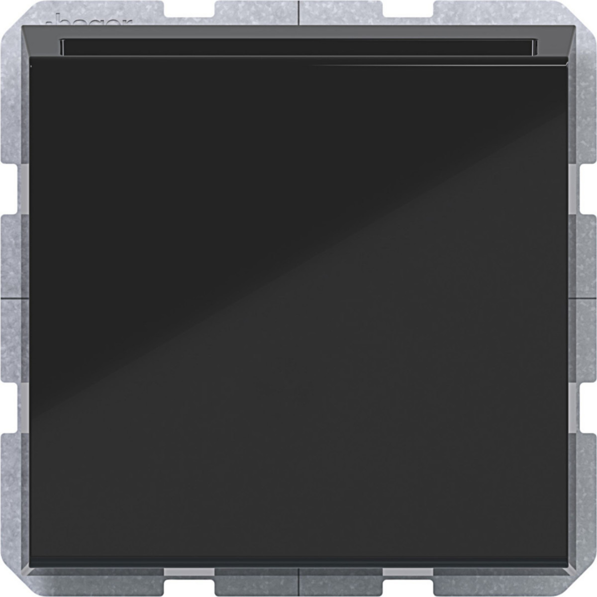 Hager A.x/C.x Elektronische Schakelaar voor hotelkaart, A.X/C.X, nachtzwart glanzend