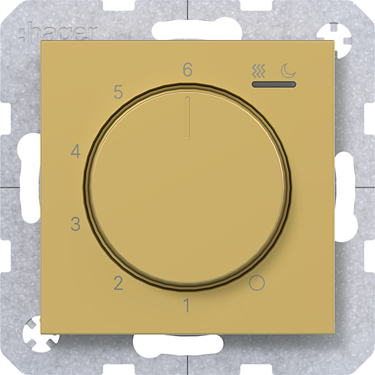 Hager A.x/C.x Kamerthermostaat, 230V/15W verwarming/koeling, A.X/C.X, gold, metalic