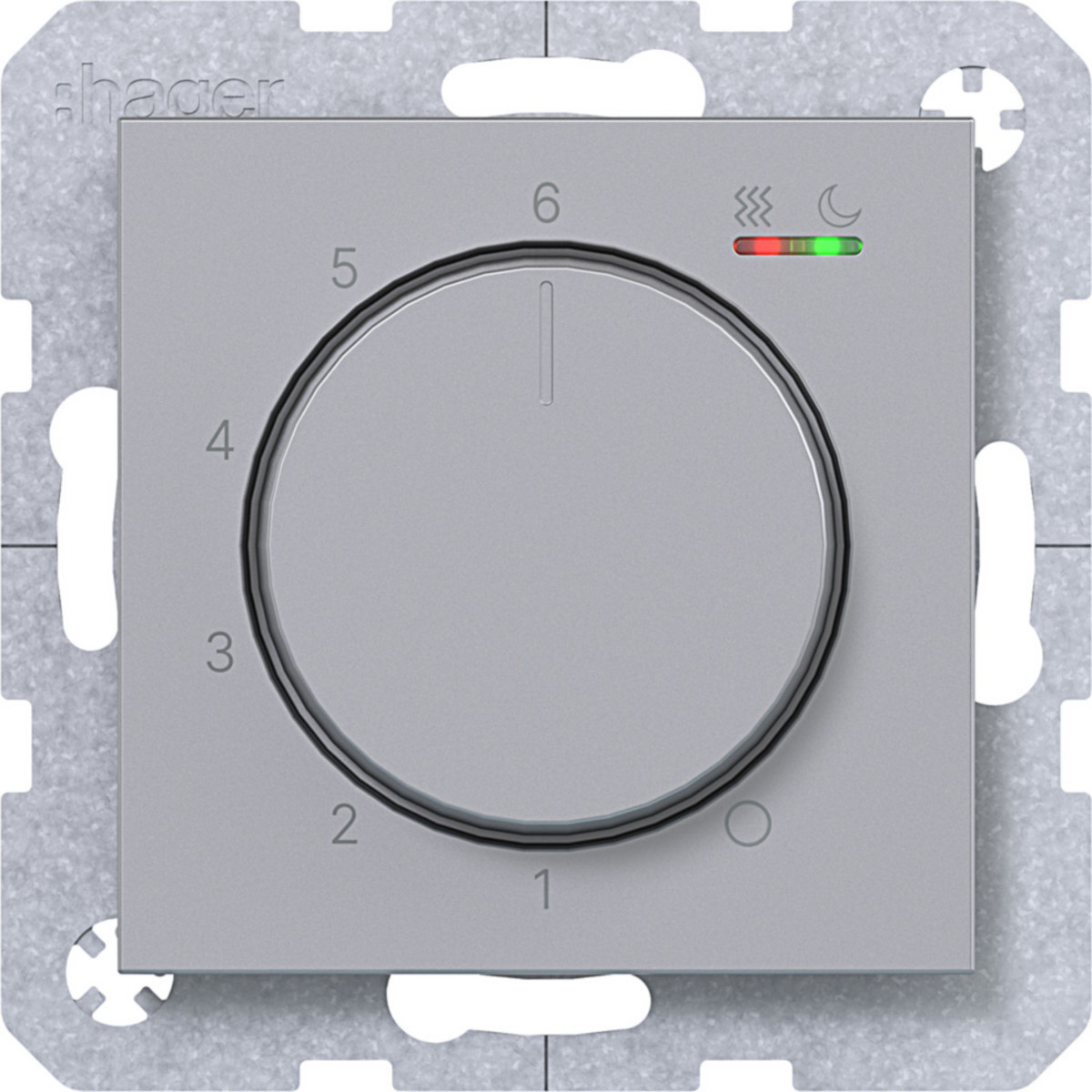 Hager A.x/C.x Kamerthermostaat, verwarming/koeling, A.X/C.X, titaan