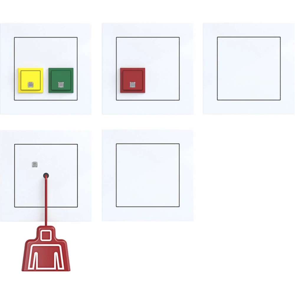 Hager A.x/C.x Noodoproepset Met afdekraam, A.X/C.X, lichtwit glanzend