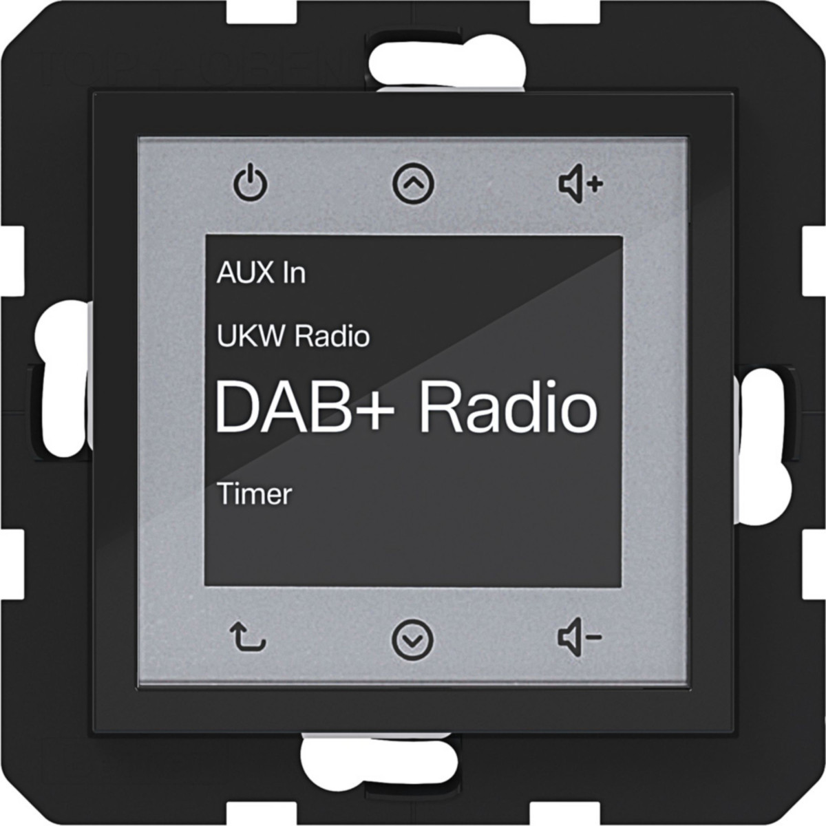 Hager A.x/C.x Radio Touch dab+, A.X/C.X, nachtzwart glanzend