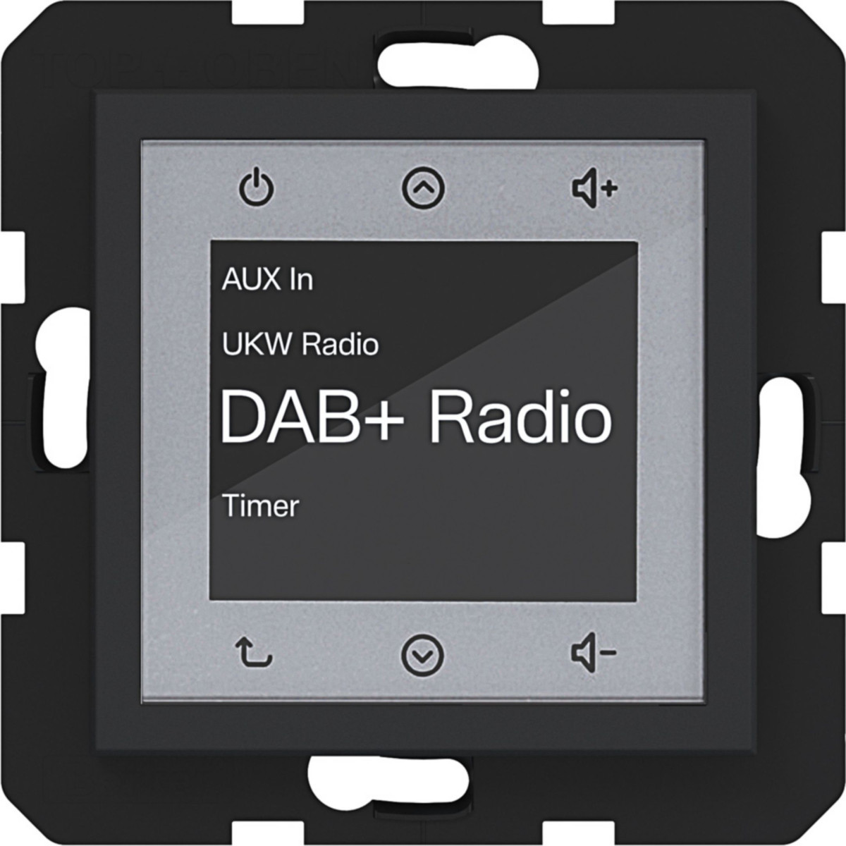 Hager A.x/C.x Radio Touch dab+, A.X/C.X, nachtzwart mat