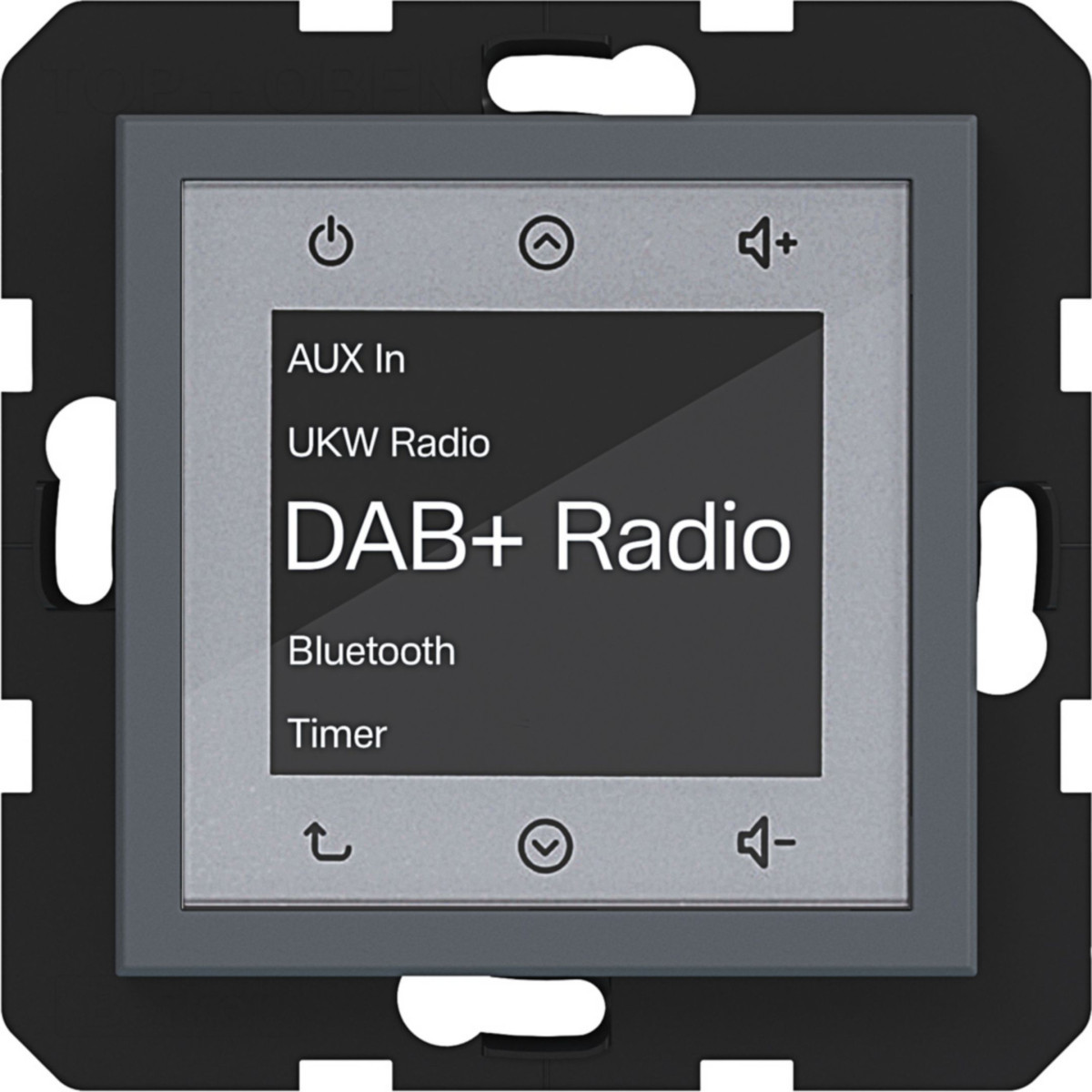 Hager A.x/C.x Radio Touch dab+, bluetooth, A.X/C.X, antraciet