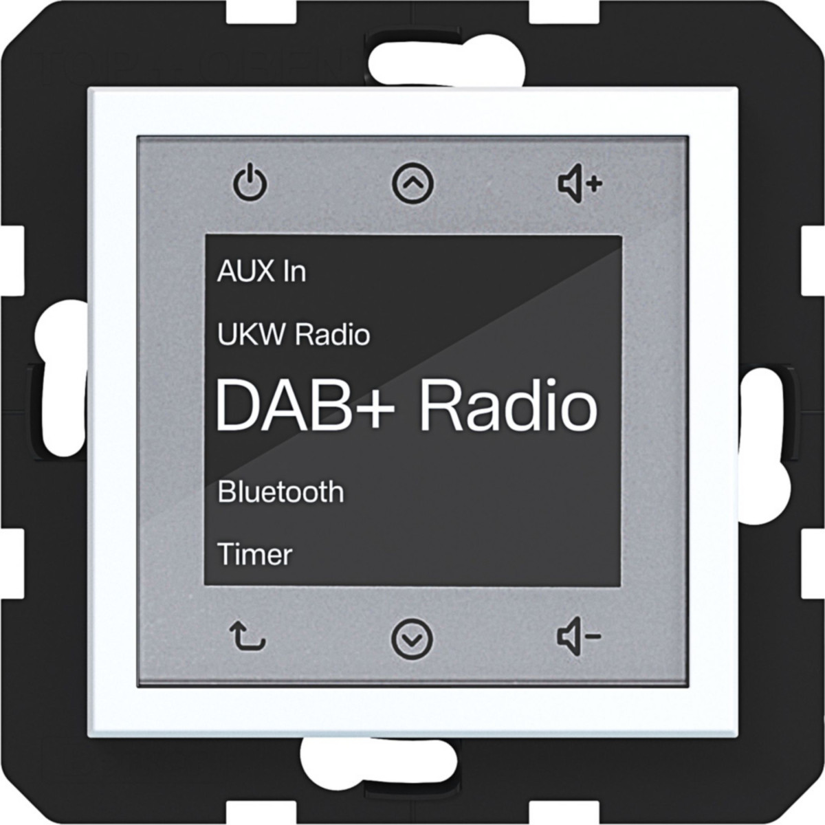 Hager A.x/C.x Radio Touch dab+, bluetooth, A.X/C.X, mat lichtwit