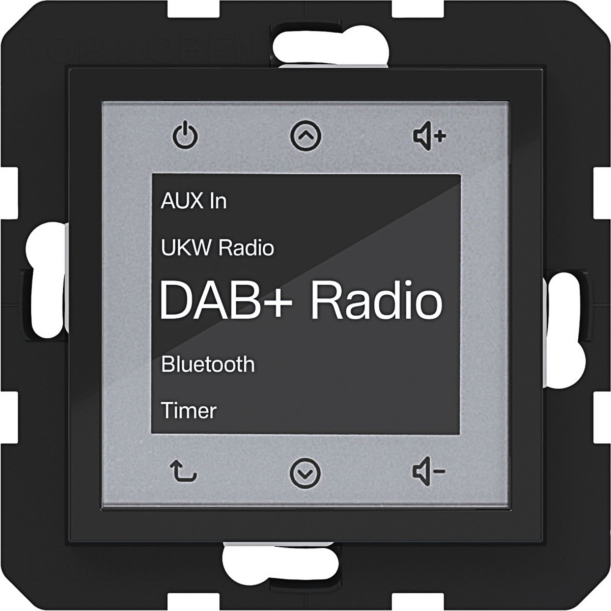 Hager A.x/C.x Radio Touch dab+, bluetooth, A.X/C.X, nachtzwart glanzend