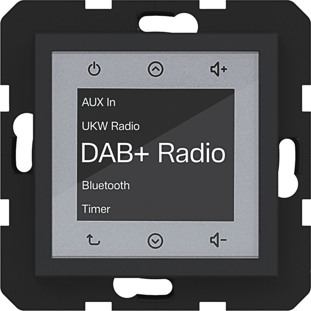 Hager A.x/C.x Radio Touch dab+, bluetooth, A.X/C.X, nachtzwart mat