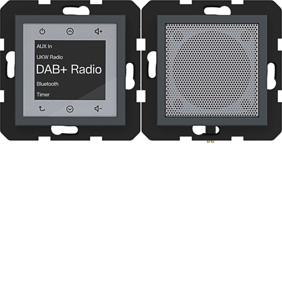 Hager A.x/C.x Radio Touch dab+, bluetooth met luidspreker, A.X/C.X, antraciet