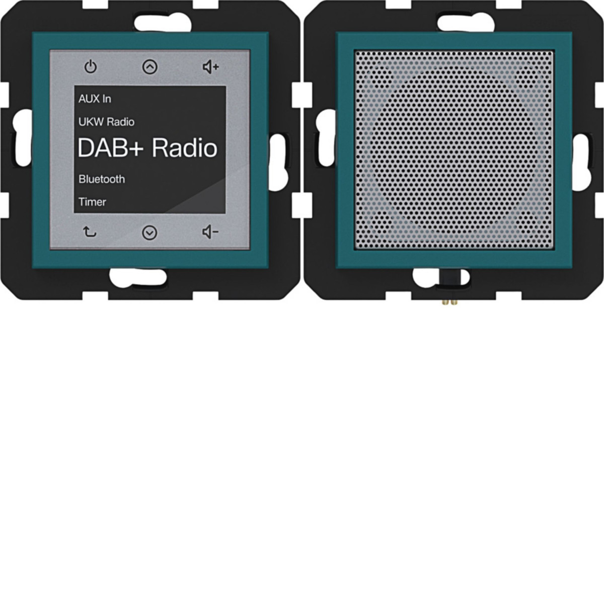 Hager A.x/C.x Radio Touch dab+, bluetooth met luidspreker, A.X/C.X, azure, mat