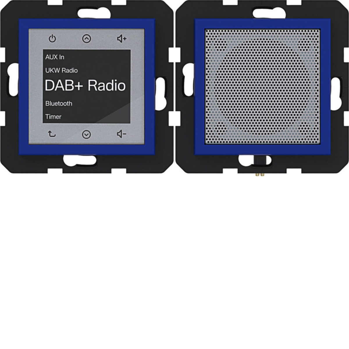 Hager A.x/C.x Radio Touch dab+, bluetooth met luidspreker, A.X/C.X, cobalt, mat