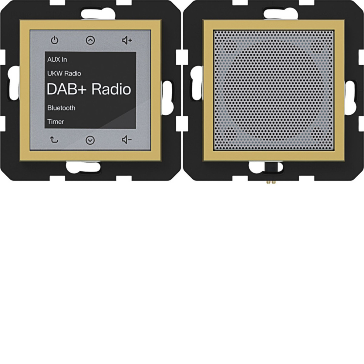 Hager A.x/C.x Radio Touch dab+, bluetooth met luidspreker, A.X/C.X, gold, metalic