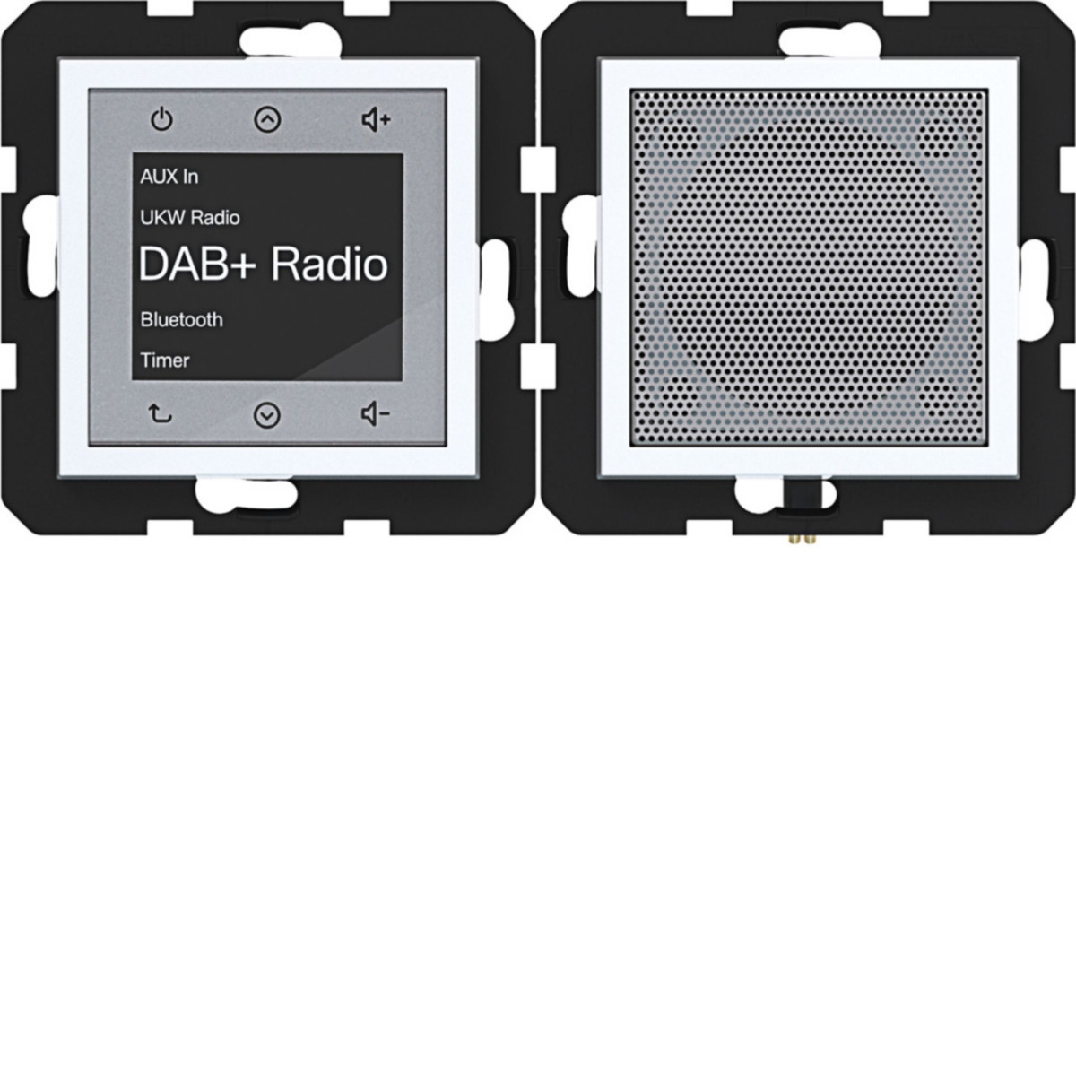 Hager A.x/C.x Radio Touch dab+, bluetooth met luidspreker, A.X/C.X, lichtwit GLZ.