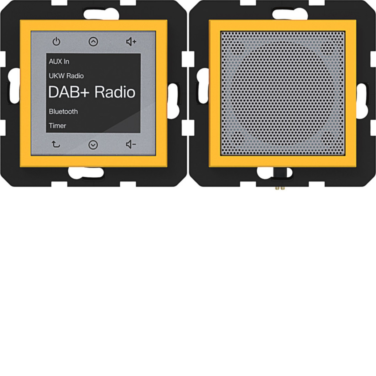 Hager A.x/C.x Radio Touch dab+, bluetooth met luidspreker, A.X/C.X, saffron, mat